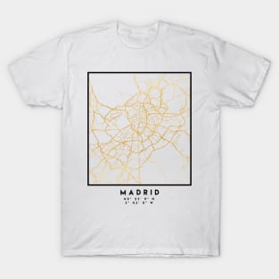 MADRID SPAIN CITY STREET MAP ART T-Shirt